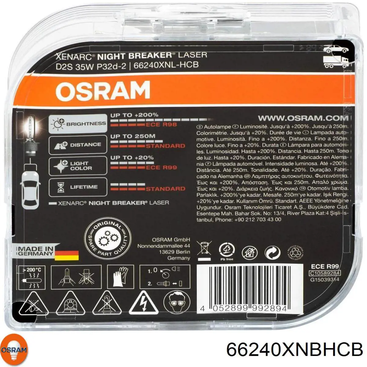 Лампочка ксеноновая 66240XNBHCB Osram