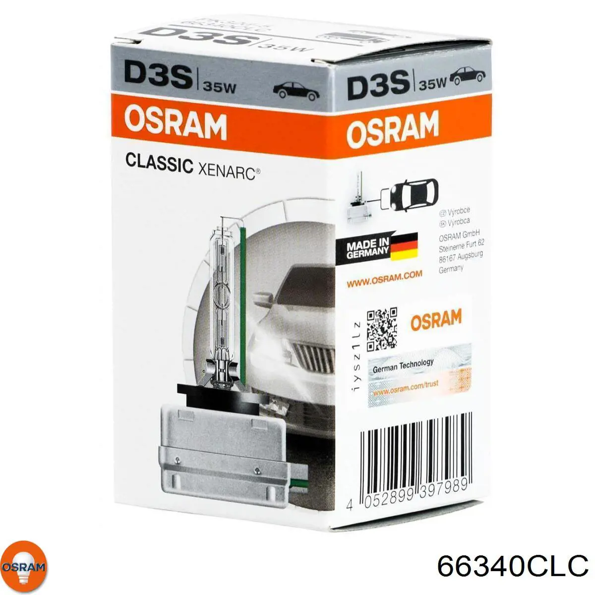 Лампочка ксеноновая OSRAM 66340CLC