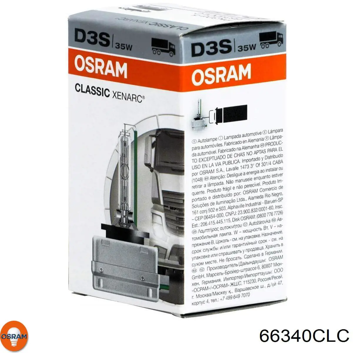 Bombilla De Xenon 66340CLC Osram