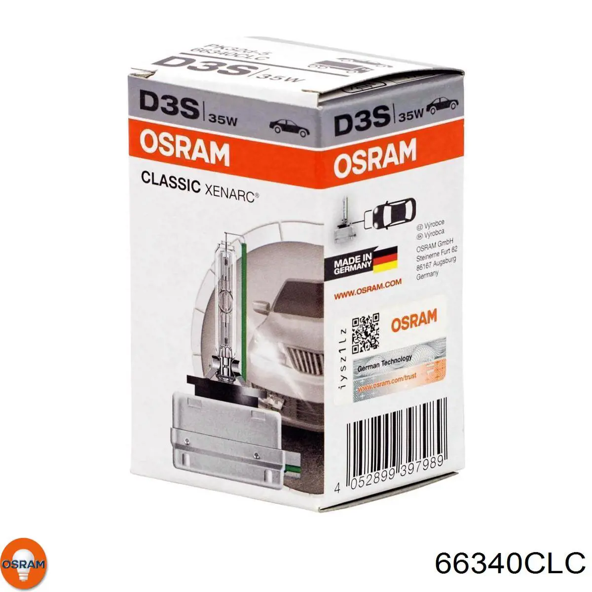 Купить 66340CLC Osram Лампочка ксеноновая