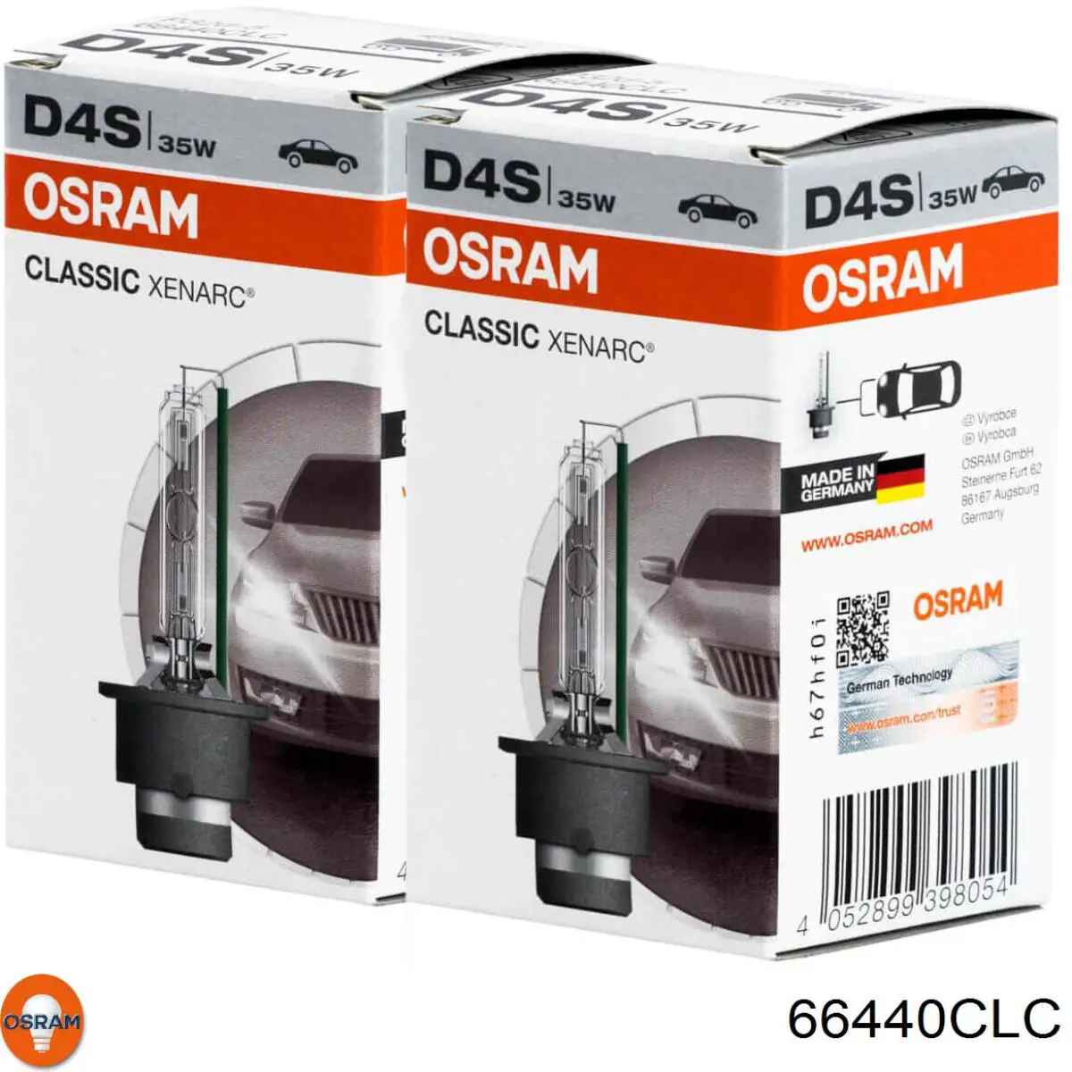 Лампочка ксеноновая 66440CLC Osram