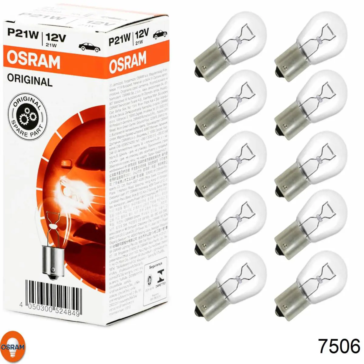Лампа автомобильная Osram 7506