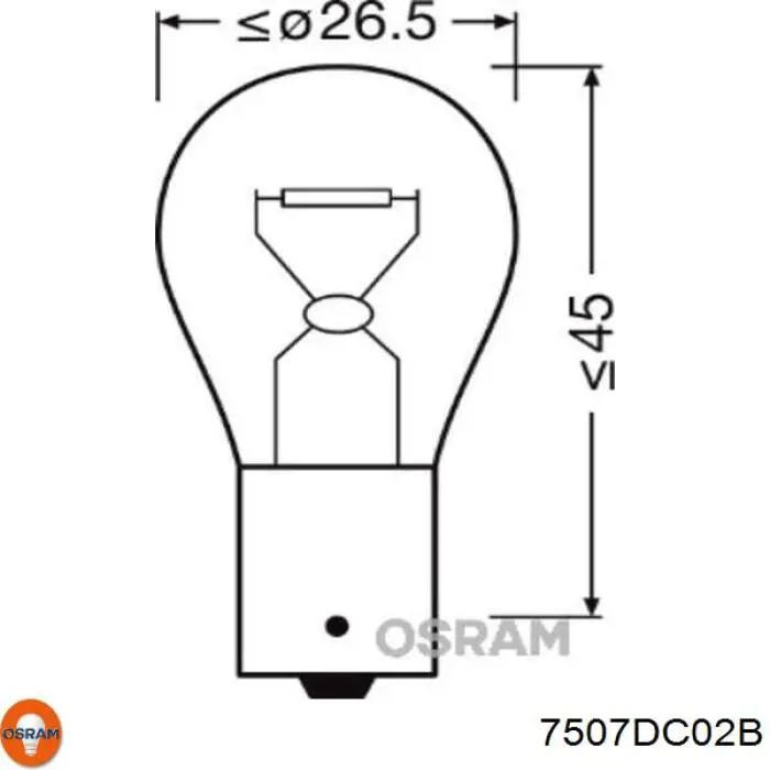 Лампа автомобильная Osram 7507DC02B
