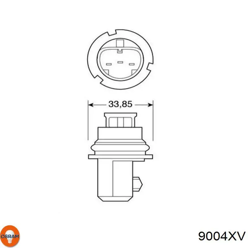 Лампочка галогенная 9004XV Osram