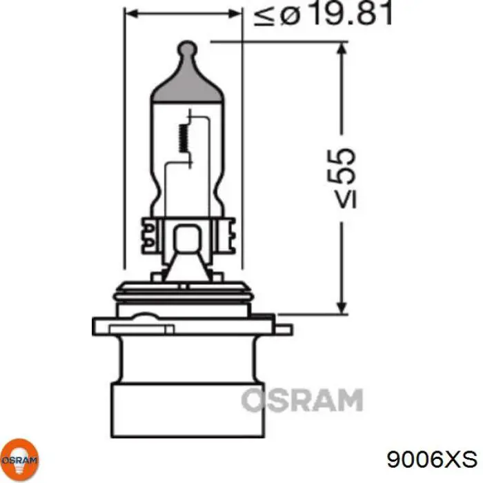 9006XS Osram Лампочка дальнего света