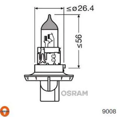 Лампочка галогенная 9008 Osram