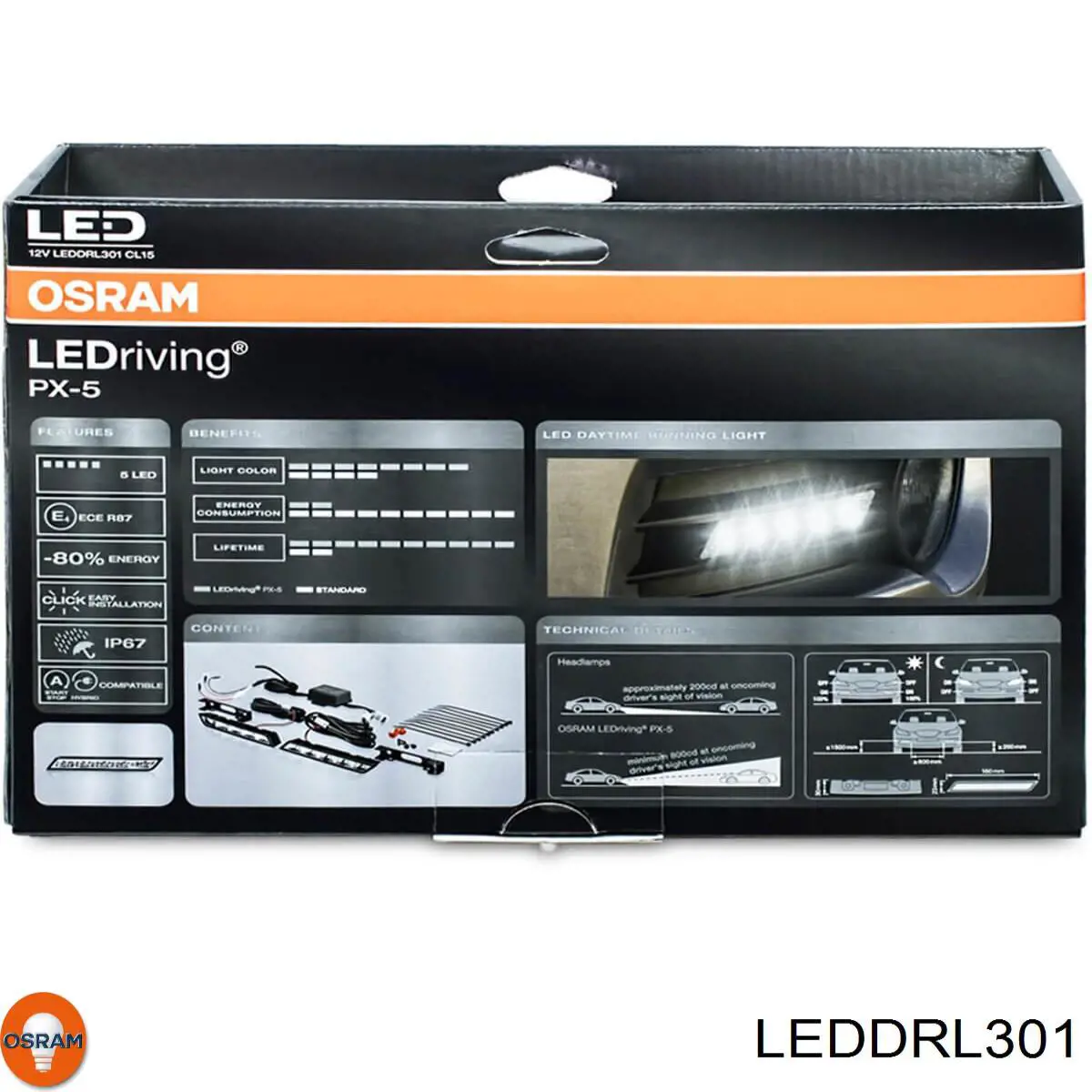 Фара (TUNING) (комплект з 2 шт.) LEDDRL301 Osram