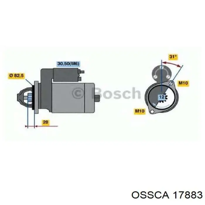 Almohadilla de tope, suspensión delantera 17883 Ossca