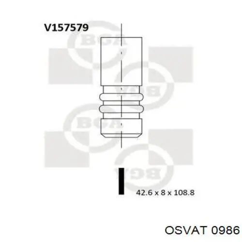 Клапан впускной Osvat 0986 цена, от 4.65 USD