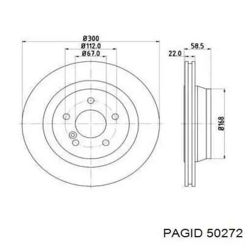 Тормозные диски 50272 HELLA-PAGID