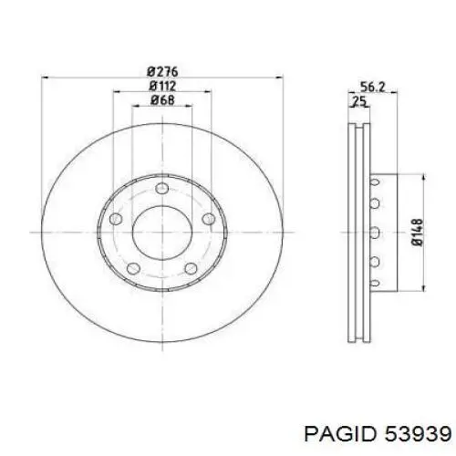 Тормоз дисковый передний ABS 16248 цена, от 52.34 USD