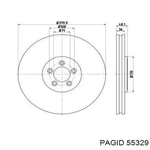 0986479J28 Bosch Диск тормозной передний