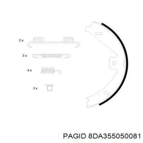 Колодки ручника 8DA355050081 HELLA-PAGID