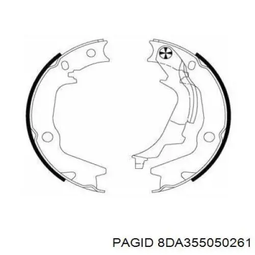 Колодки ручника 8DA355050261 HELLA-PAGID