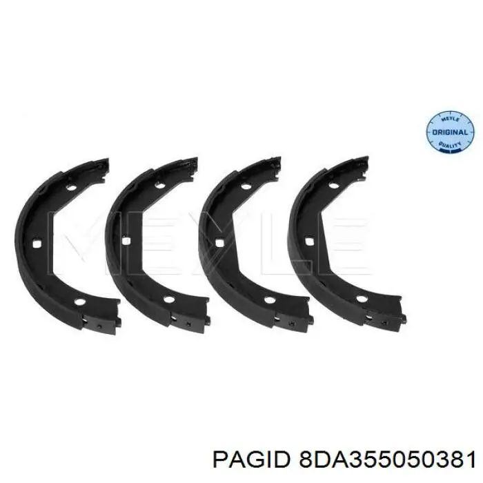 8DA355050381 HELLA-PAGID Тормозные колодки ручника