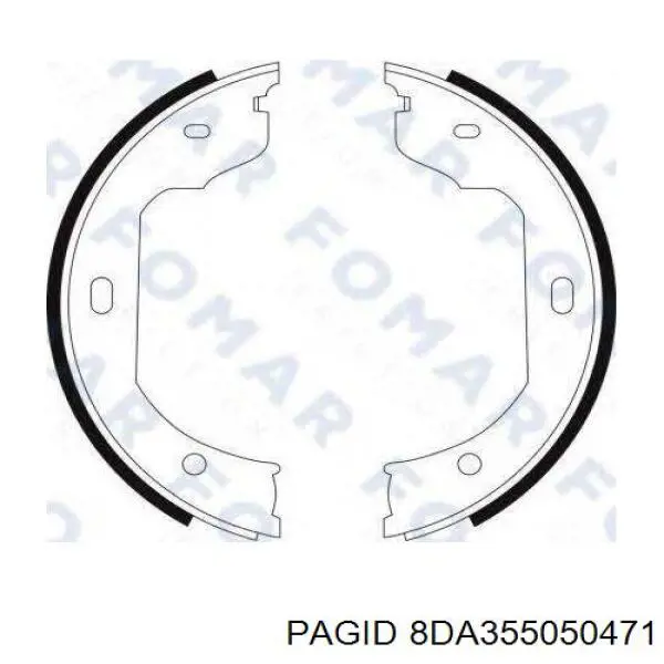Колодки стояночного тормоза HELLA-PAGID 8DA355050471