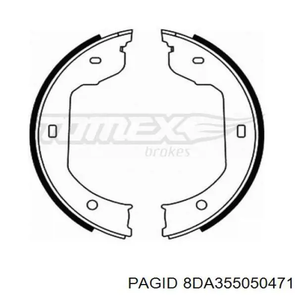 8DA355050471 HELLA-PAGID Тормозные колодки ручника