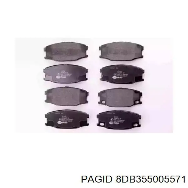 Передние тормозные колодки 8DB355005571 HELLA-PAGID