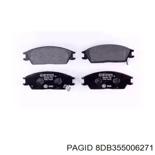 Передние тормозные колодки 8DB355006271 HELLA-PAGID