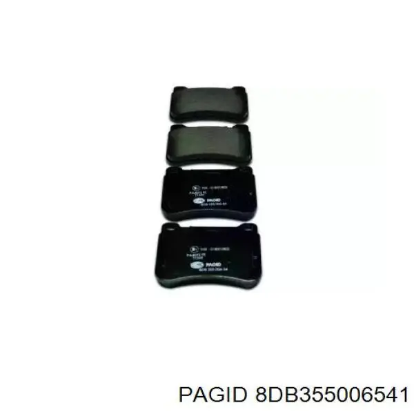 8DB355006541 HELLA-PAGID колодки тормозные передние дисковые