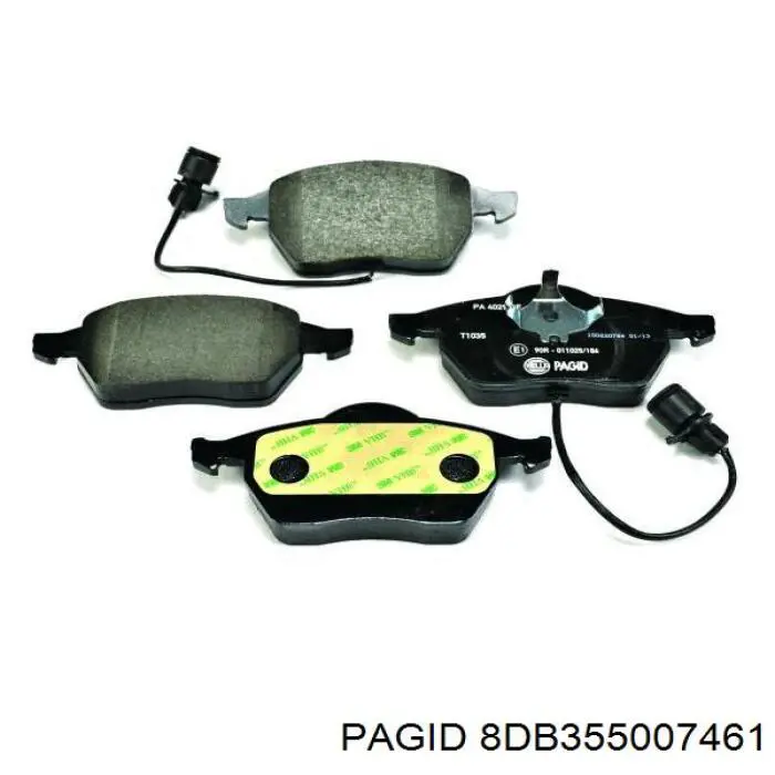 8DB355007461 HELLA-PAGID Колодки передние