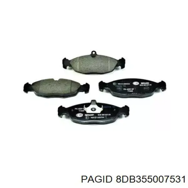Передние тормозные колодки 8DB355007531 HELLA-PAGID