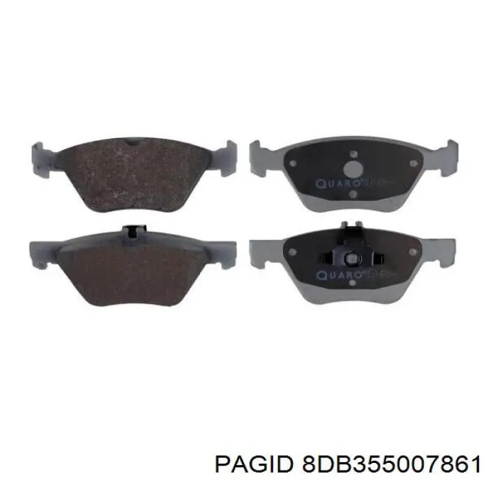 Купить 8DB355007861 HELLA-PAGID Колодки тормозные