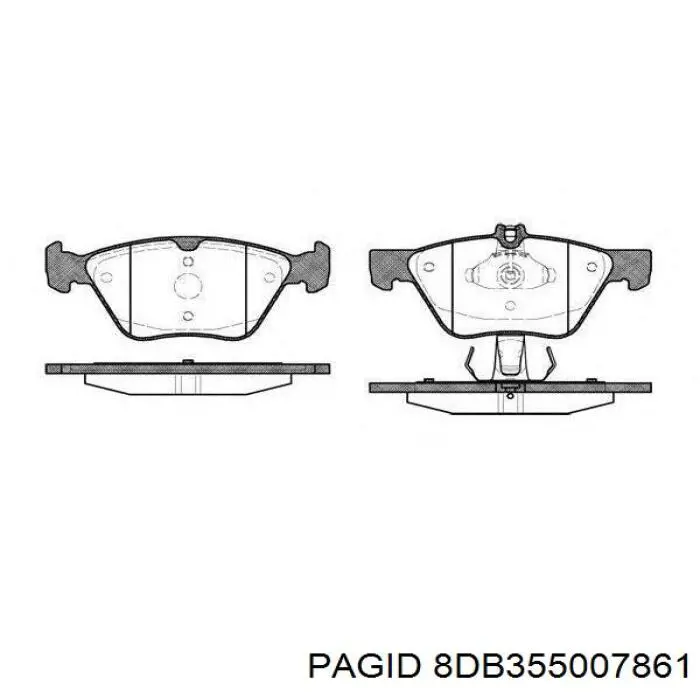 8DB355007861 HELLA-PAGID Колодки передние