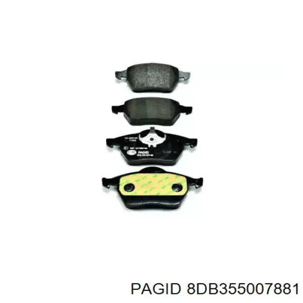 Передние тормозные колодки 8DB355007881 HELLA-PAGID