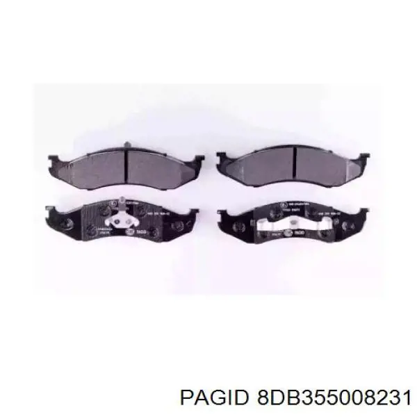 8DB355008231 HELLA-PAGID колодки тормозные передние дисковые