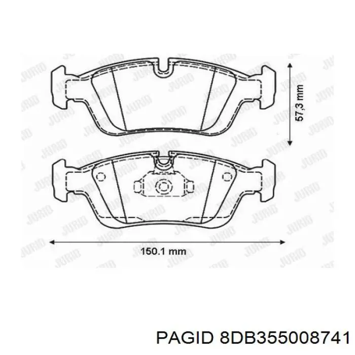 Передние тормозные колодки 8DB355008741 HELLA-PAGID