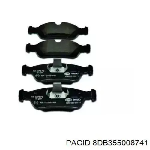 Купить 8DB355008741 HELLA-PAGID Колодки тормозные
