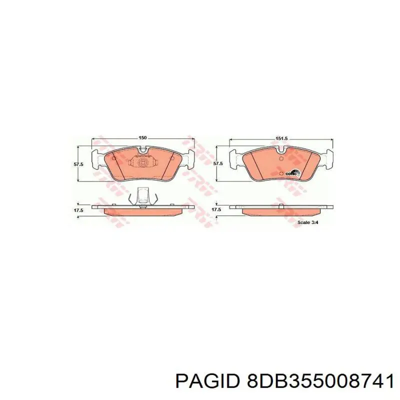 Колодки HELLA-PAGID 8DB355008741 цена, от 21.61 USD
