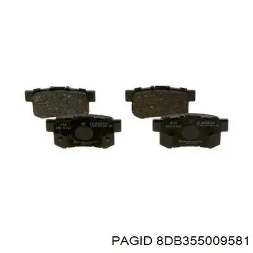 Задние тормозные колодки 8DB355009581 HELLA-PAGID