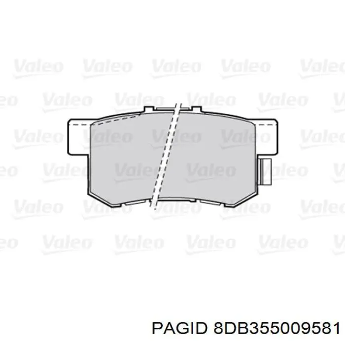 Купить 8DB355009581 HELLA-PAGID Колодки тормозные задние, дисковые