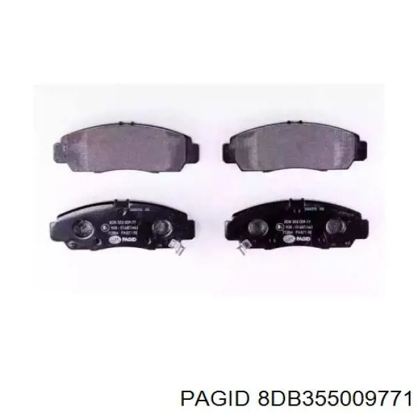 8DB355009771 HELLA-PAGID Колодки передние