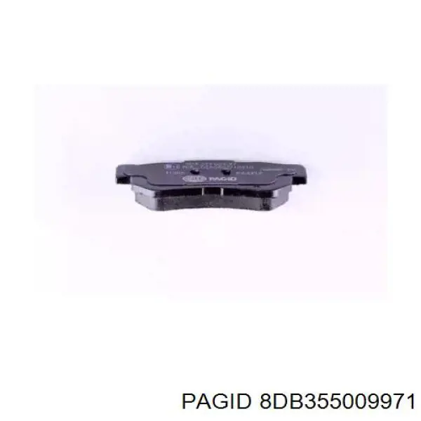 8DB355009-971 HELLA-PAGID колодки тормозные задние дисковые