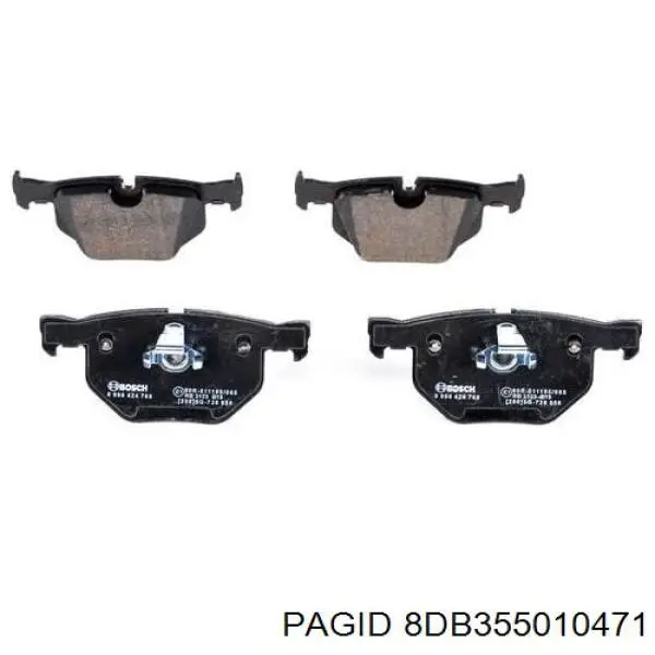 Задние дисковые колодки HELLA-PAGID 8DB355010471