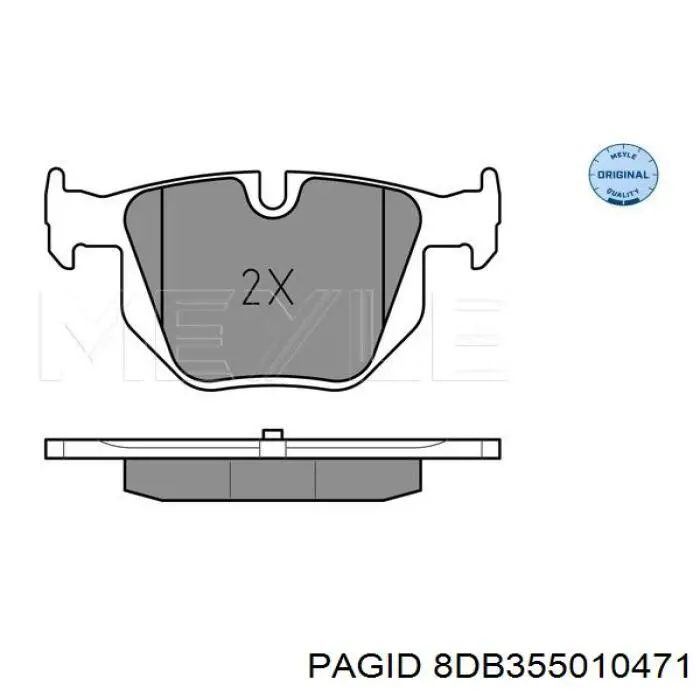 8DB355010471 HELLA-PAGID Колодки тормозные дисковые комплект