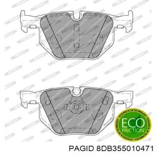 Колодки дисковые  HELLA-PAGID 8DB355010471 цена, от 29.32 USD
