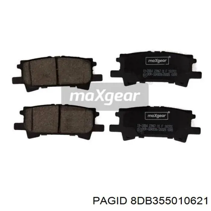 Задние тормозные колодки 8DB355010621 HELLA-PAGID