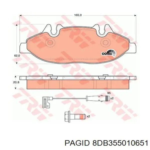 Колодки HELLA-PAGID 8DB355010651 цена, от 23.28 USD