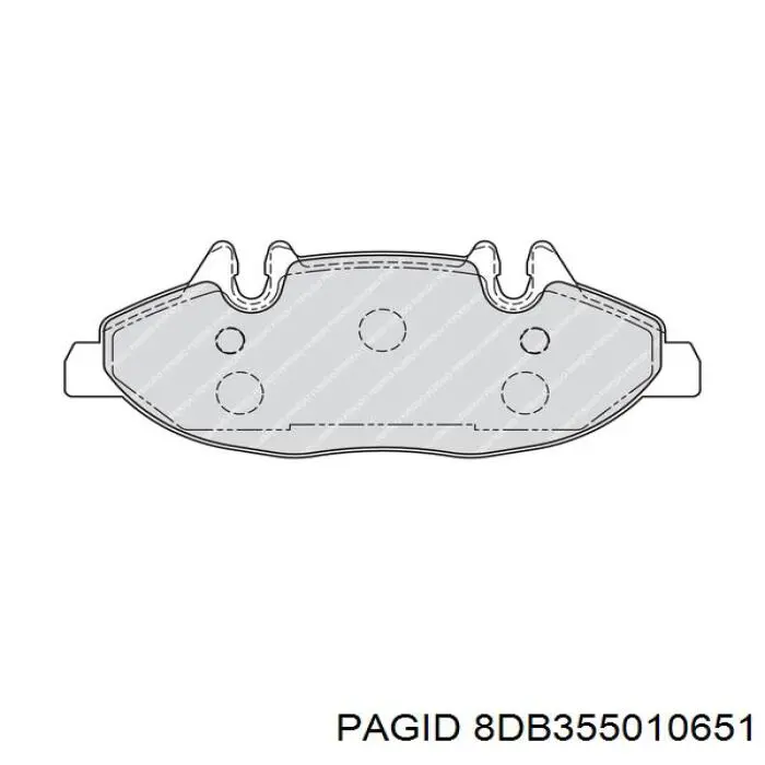 Купить 8DB355010651 HELLA-PAGID Колодки тормозные