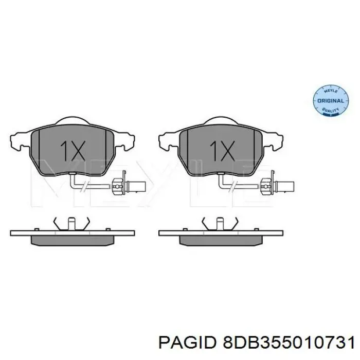 Передние тормозные колодки 8DB355010731 HELLA-PAGID