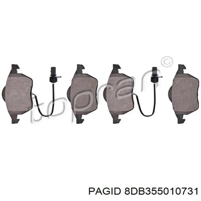 Купить 8DB355010731 HELLA-PAGID Колодки тормозные