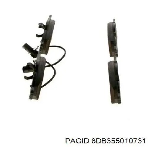Передние тормозные колодки 8DB355010731 HELLA-PAGID