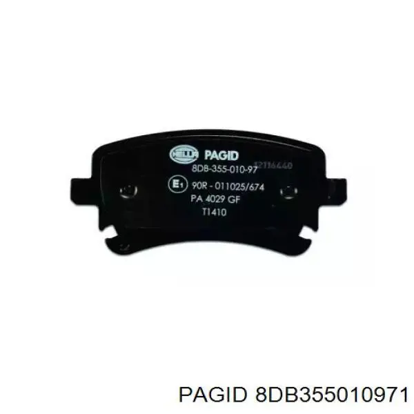 8DB355010971 HELLA-PAGID Колодки тормозные дисковые комплект
