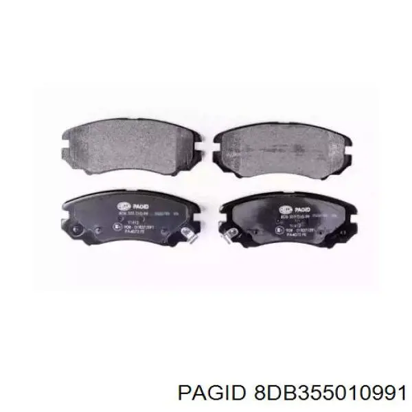 8DB355010991 HELLA-PAGID колодки тормозные передние дисковые