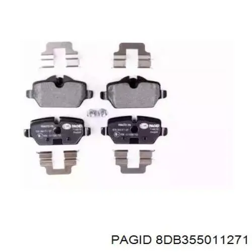 8DB355011271 HELLA-PAGID колодки тормозные задние дисковые