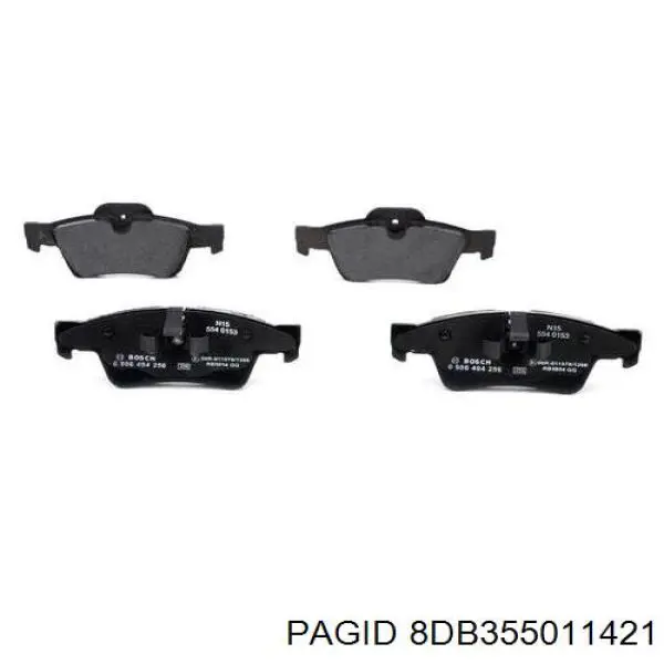 Купить 8DB355011421 HELLA-PAGID Колодки тормозные задние, дисковые